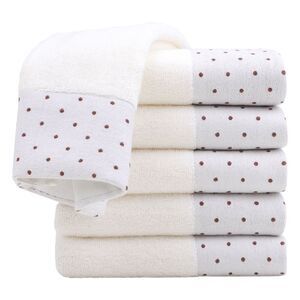 Hand Towel Set 14 x 30 inches Cotton Soft 600 GSM Beige-6pcs